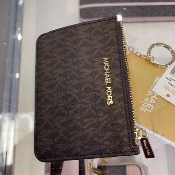 Michael Kors Jet Set Travel Small Leather Top Zip Coin Pouch With ID - Picture 4 of 13